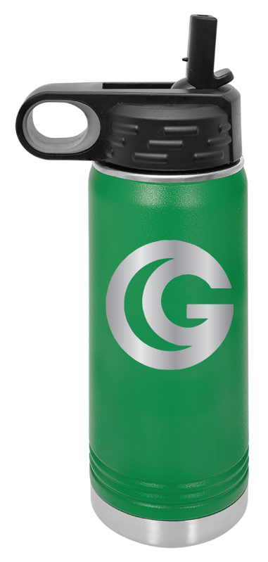 20oz Water Bottle - CG Icon Logo - Laser Engraved