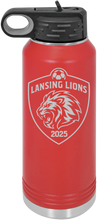 Load image into Gallery viewer, 32oz Water Bottle - Lion Crest - Laser Engraved
