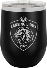 Load image into Gallery viewer, 12 oz Polar Camel Wine Tumbler - Lion Crest - Laser Engraved
