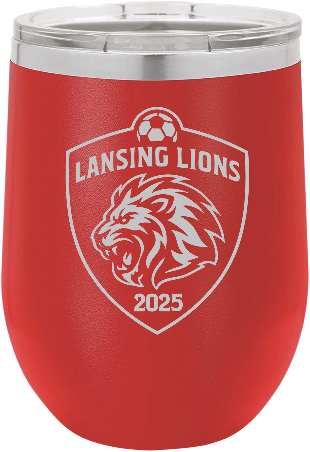 12 oz Polar Camel Wine Tumbler - Lion Crest - Laser Engraved