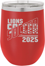 Load image into Gallery viewer, 12oz Polar Camel Wine Tumbler - Soccer Split - Laser Engraved

