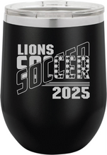 Load image into Gallery viewer, 12oz Polar Camel Wine Tumbler - Soccer Split - Laser Engraved
