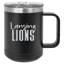 Load image into Gallery viewer, 15oz Polar Camel Mug - Lansing Lions - Laser Engraved
