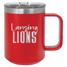 Load image into Gallery viewer, 15oz Polar Camel Mug - Lansing Lions - Laser Engraved
