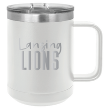 Load image into Gallery viewer, 15oz Polar Camel Mug - Lansing Lions - Laser Engraved
