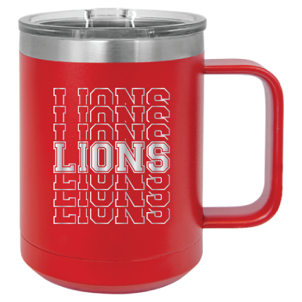 15oz Polar Camel Mug - Lions - Laser Engraved