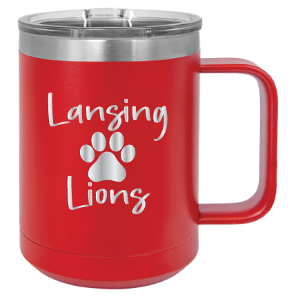 15oz Polar Camel Mug - Paw Print - Laser Engraved