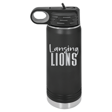 Load image into Gallery viewer, 20oz Water Bottle - Lansing Lions - Laser Engraved
