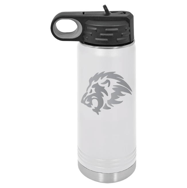 20oz Water Bottle - Lion Logo - Laser Engraved