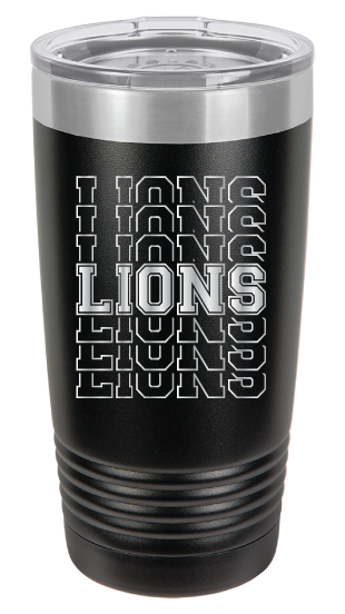 20oz Polar Camel Tumbler - Lions - Laser Engraved