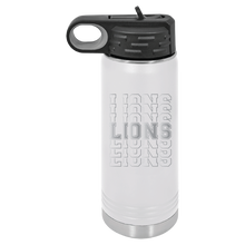 Load image into Gallery viewer, 20oz Water Bottle - Lions - Laser Engraved
