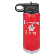 Load image into Gallery viewer, 32oz Water Bottle - Paw Print - Laser Engraved
