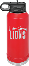 Load image into Gallery viewer, 32oz Water Bottle - Lansing Lions - Laser Engraved
