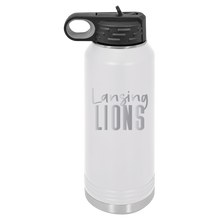 Load image into Gallery viewer, 32oz Water Bottle - Lansing Lions - Laser Engraved
