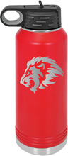 Load image into Gallery viewer, 32oz Water Bottle - Lion Logo - Laser Engraved
