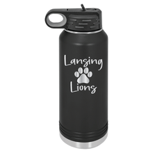 Load image into Gallery viewer, 32oz Water Bottle - Paw Print - Laser Engraved
