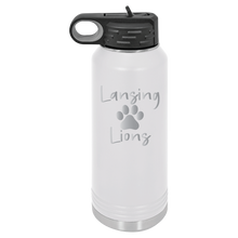 Load image into Gallery viewer, 32oz Water Bottle - Paw Print - Laser Engraved
